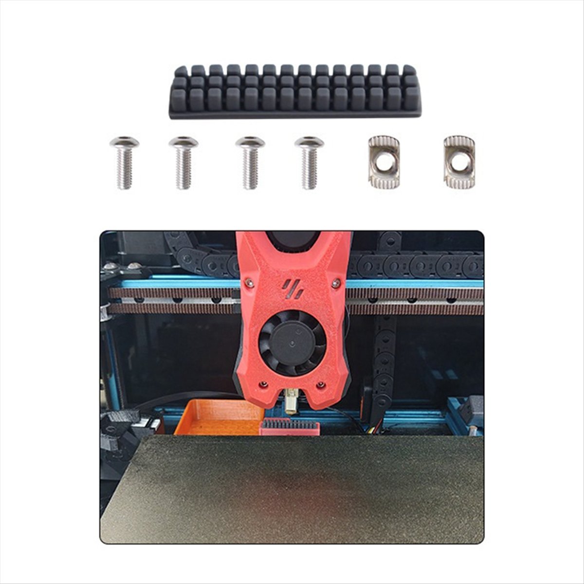Voron 2.4 R2 Kit - فرشاة سيليكون لتنظيف فوهات طابعة فورون
