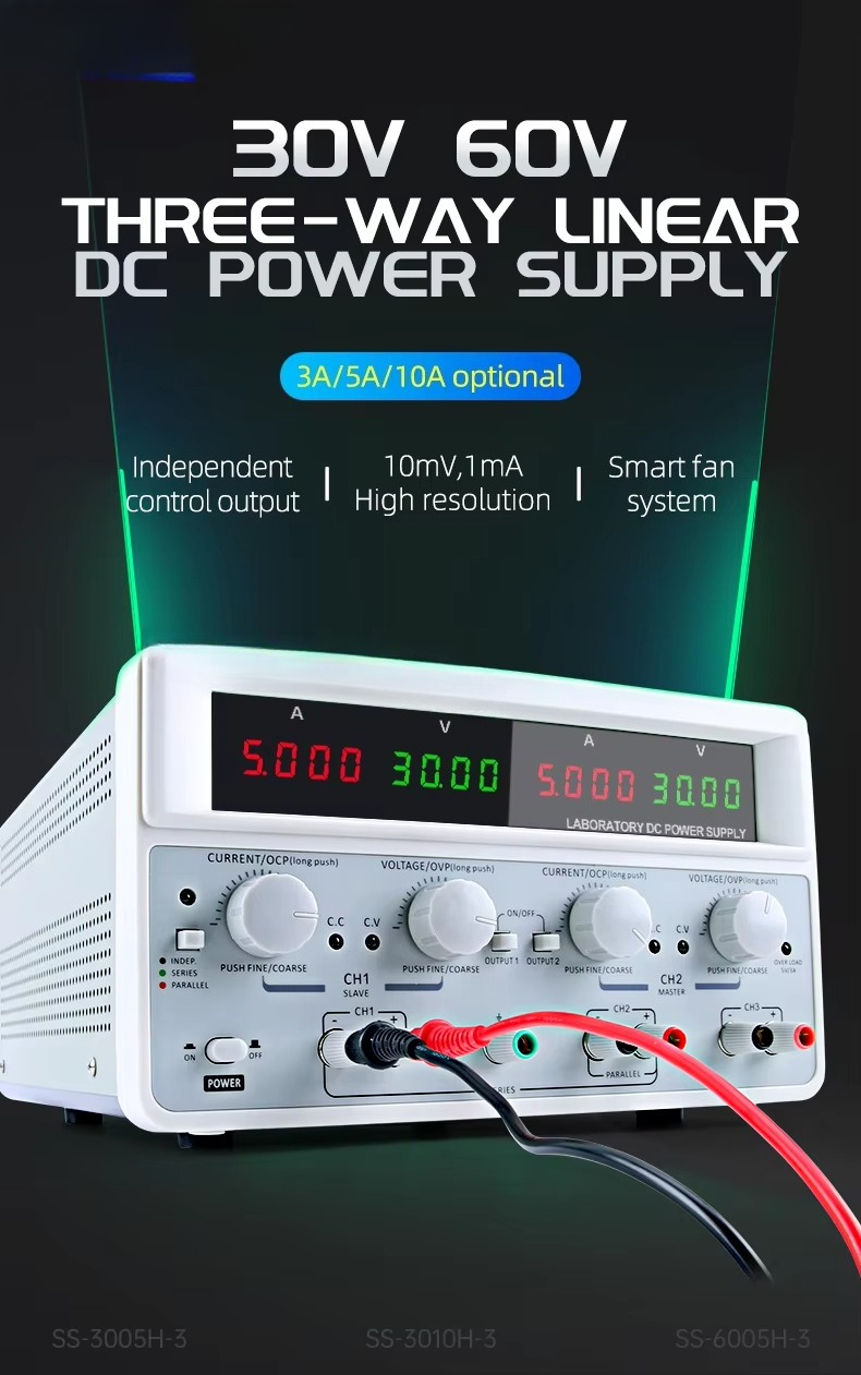 مصدر طاقة خطي متعدد القنوات A- - مراجعة Linear Lab Power Supply Adjustable وسعره
